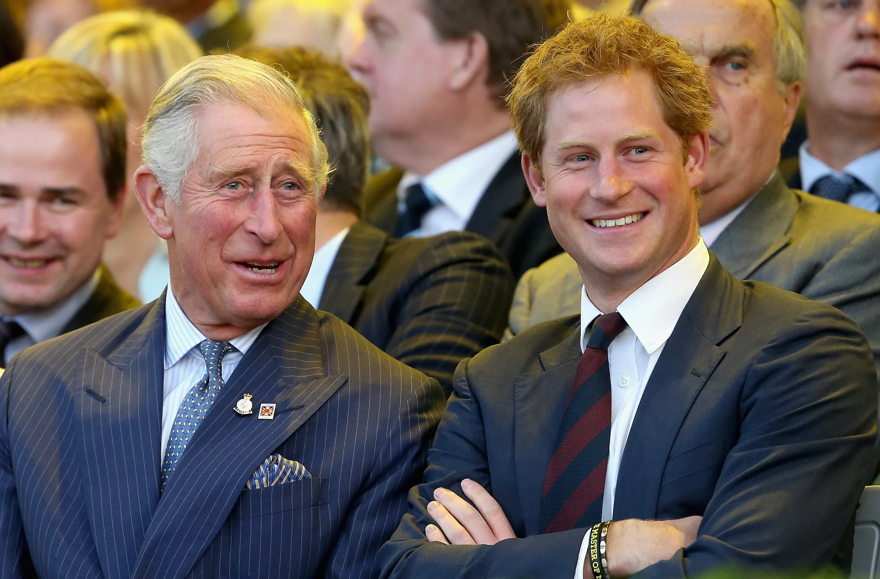 King Charles III and Prince Harry in 2014