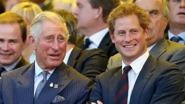 King Charles III and Prince Harry in 2014