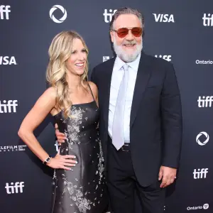 GettyImages2234197863 Russell Crowe Britney Theriot TIFF Red Carpet