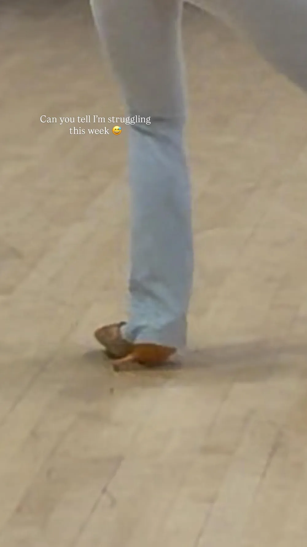 Jen Affleck Shares Hilarious Pic of Her Slipping in Heels at DWTS Rehearsal image 9946809