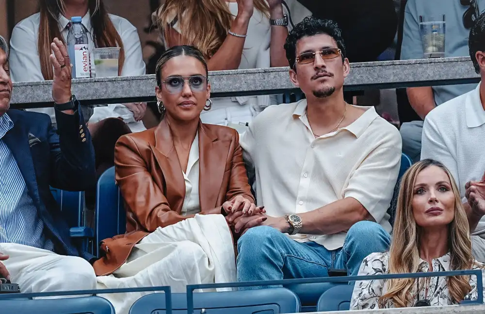 Jessica Alba and Danny Ramirez Get Handsy at US Open Kiss in New Photos Sitting