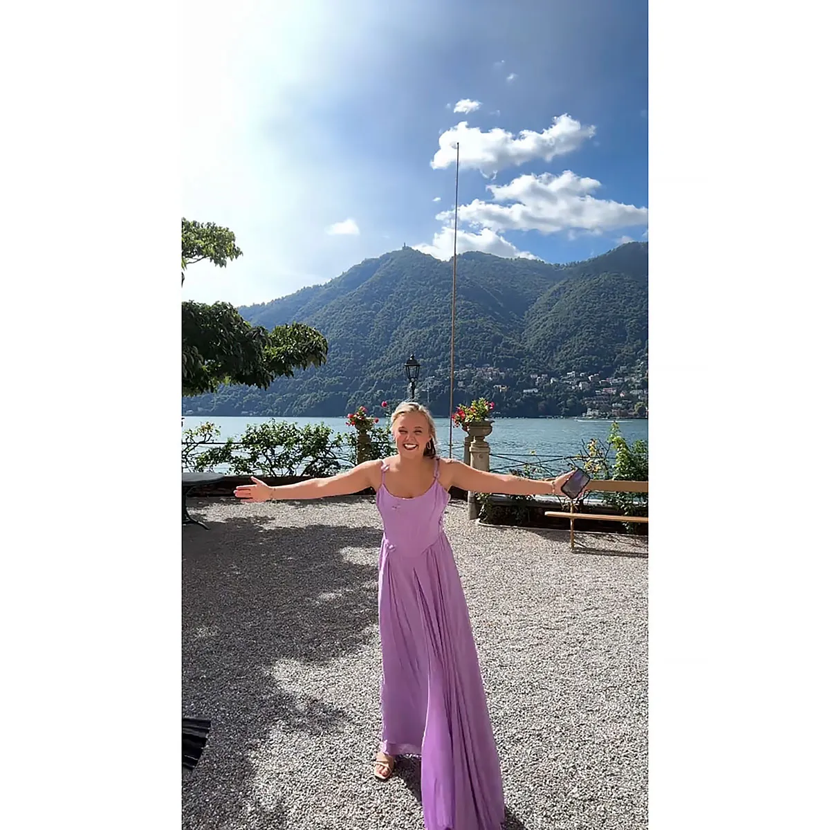 JoJo Siwa Has a Rare Sighting in a Dress at Kalani Wedding