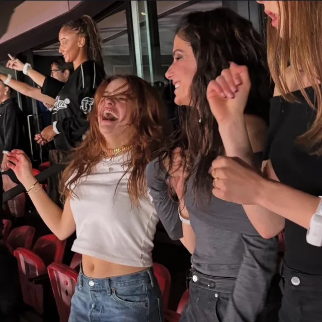 Joey King and Sandra Bullock at Coldplay
