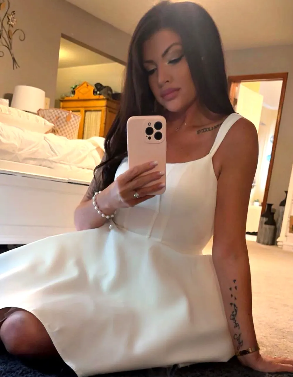 Jon Gosselin s Fiancee Reveals She Wore a 52 Dress for Bridal Shower With Something Blue Kitten Heel