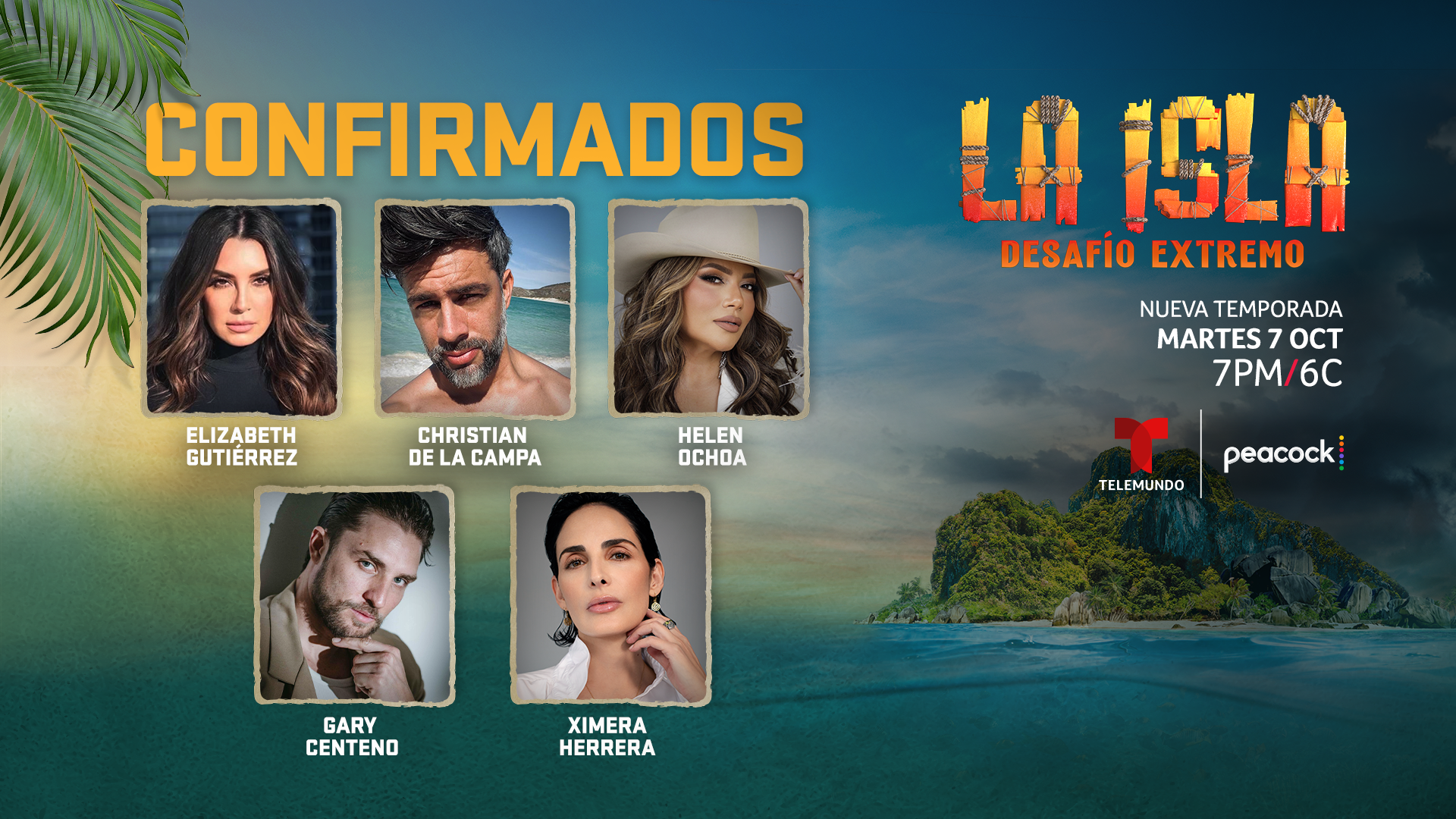 Personalidades confirmadas para 'La Isla' de Telemundo.