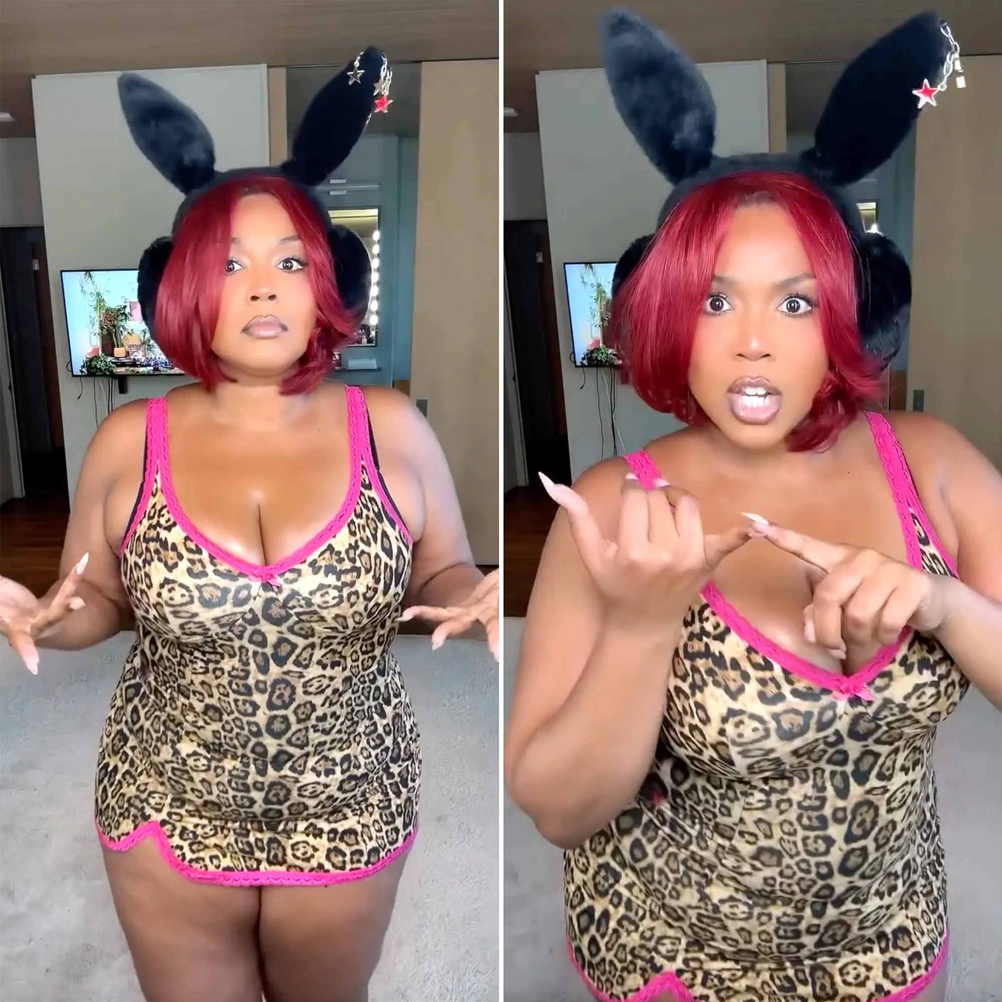 Lizzo Shuts Down Haters as She Raps About Weight Loss in Leopard Print Lingerie Is That Ozempic