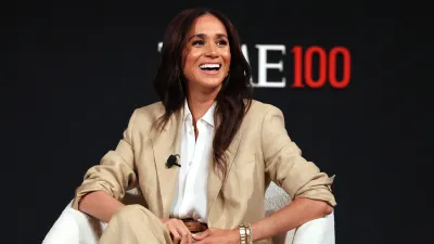 Meghan, Duchess of Sussex, speaks onstage during the 2025 TIME100 Summit at Jazz at Lincoln Center on April 23, 2025 in New York City.