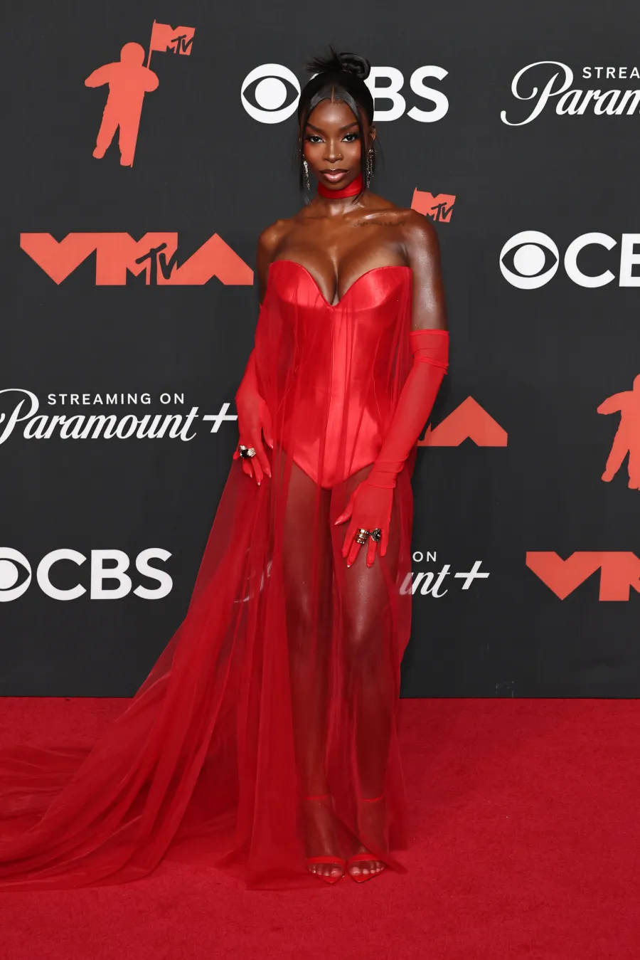 Olandria Stars in Sheer Dresses Take Over the 2025 VMAs Red Carpet