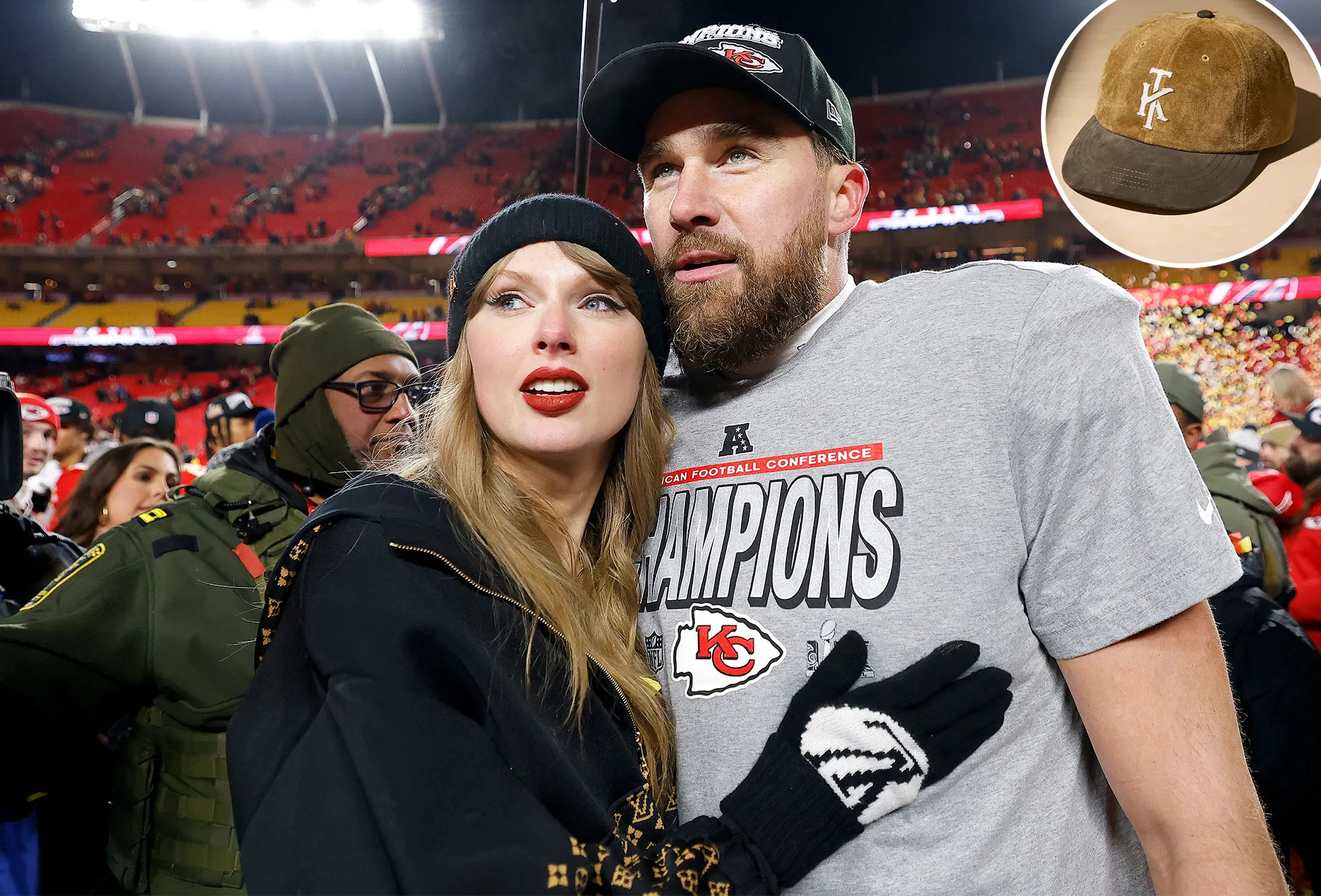 Promo Taylor Swift Dad Roots on Travis Kelce by Rocking NFL Star Branded Hat During Ravens Chiefs Game
