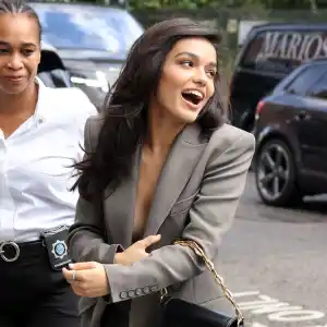 FEATURE Rachel Zegler Goes Shirtless Under Blazer for London Record Signing