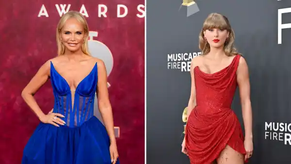Split of Kristin Chenoweth and Taylor Swift