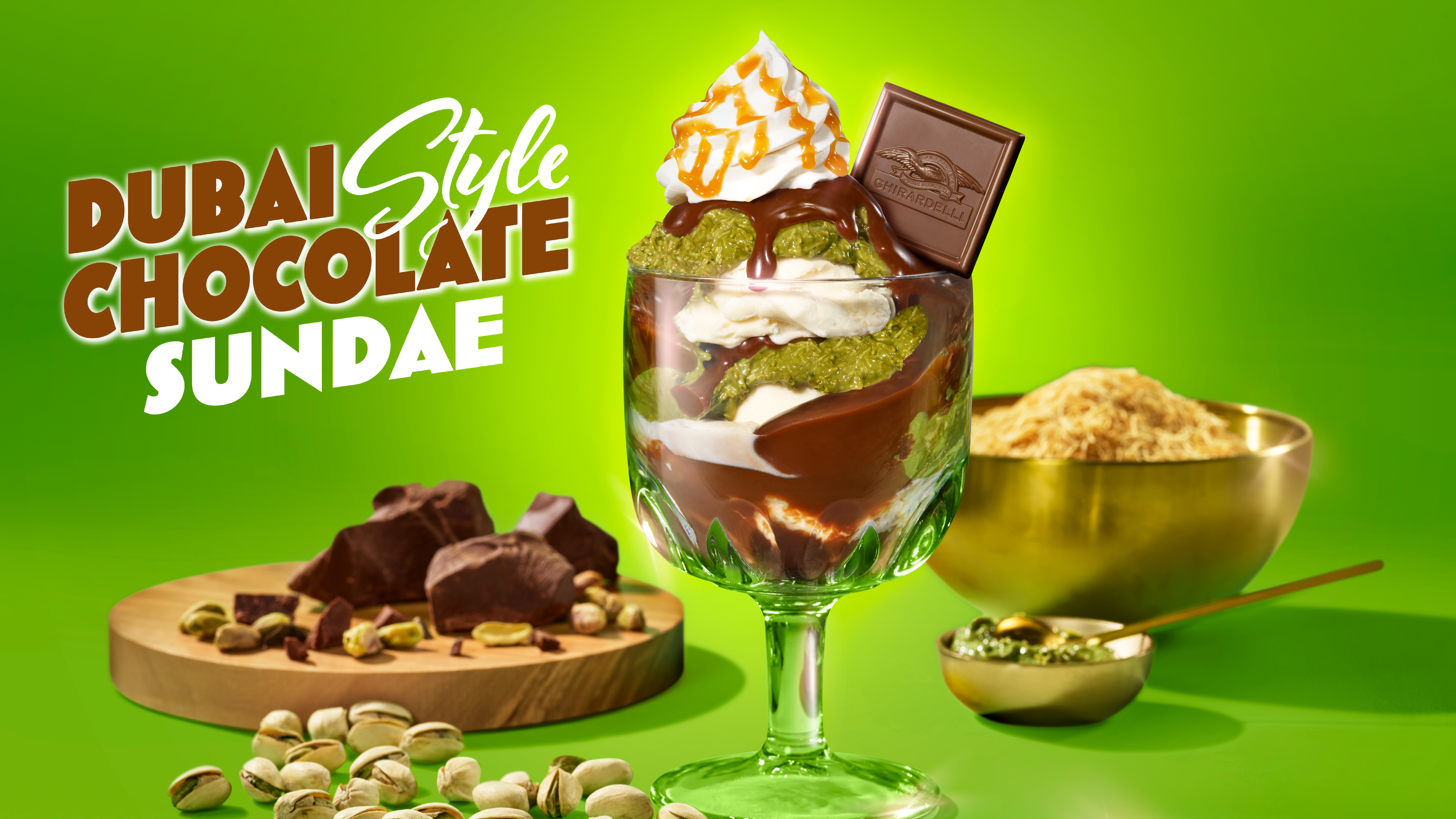 Ghirardelli’s Dubai Style Chocolate Sundae