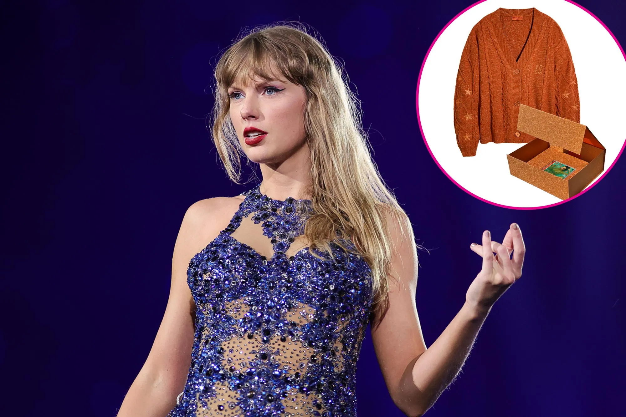 Taylor Swift Releases Sparkly The Life of a Showgirl Cardigan Plus More of Her Themed Sweaters 2162457010