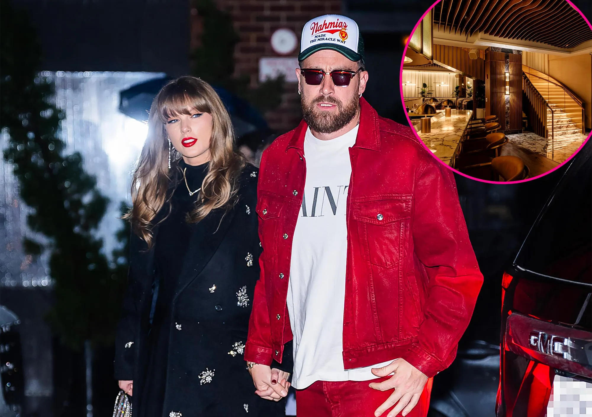 Taylor Swift and Travis Kelce Enjoy Date Night at His Steakhouse as She Mingles With NFL Players and Wives 008