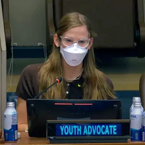 Violet Affleck Gives Speech at United Nations