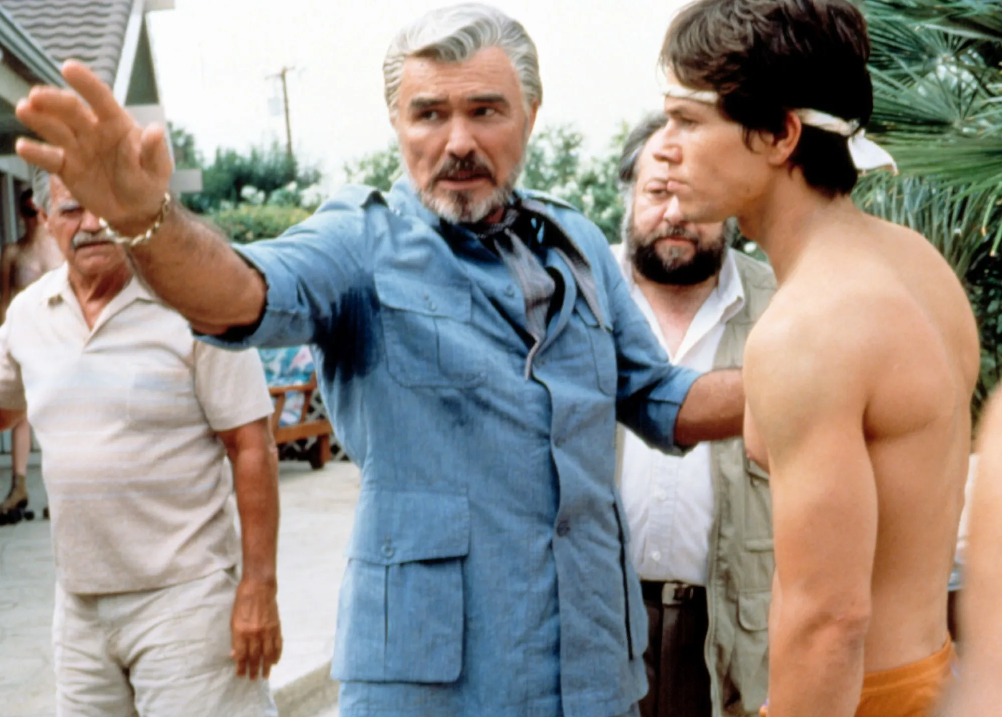 Burt Reynolds and Mark Wahlberg in Boogie Nights