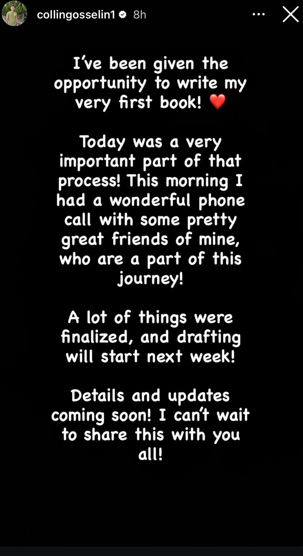 Collin Gosselin Reveals He's Writing a Book After Revealing Estrangement from Siblings