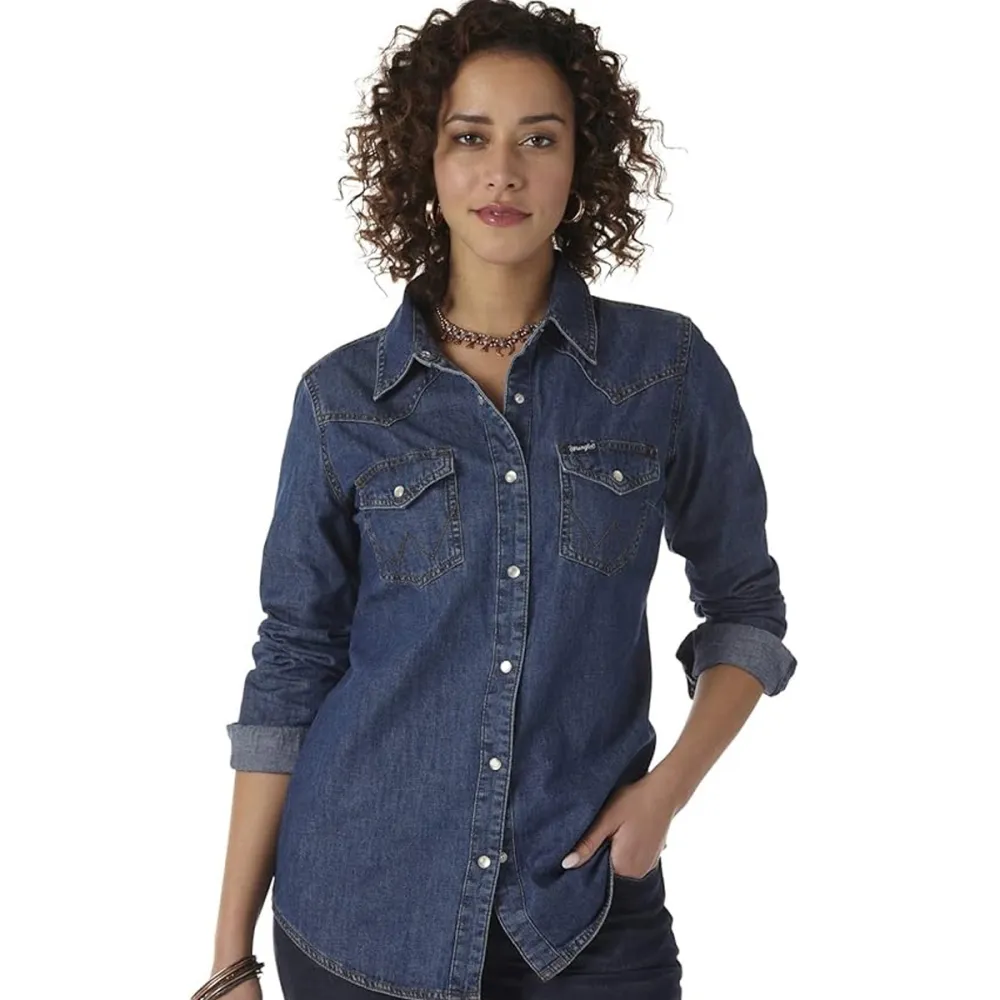 Wrangler Women's Denim Snap Shirt