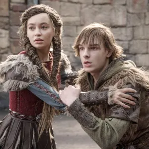 Nico Parker and Mason Thames in How to Train Your Dragon