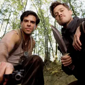 Eli Roth and Brad Pitt in Inglourious Basterds