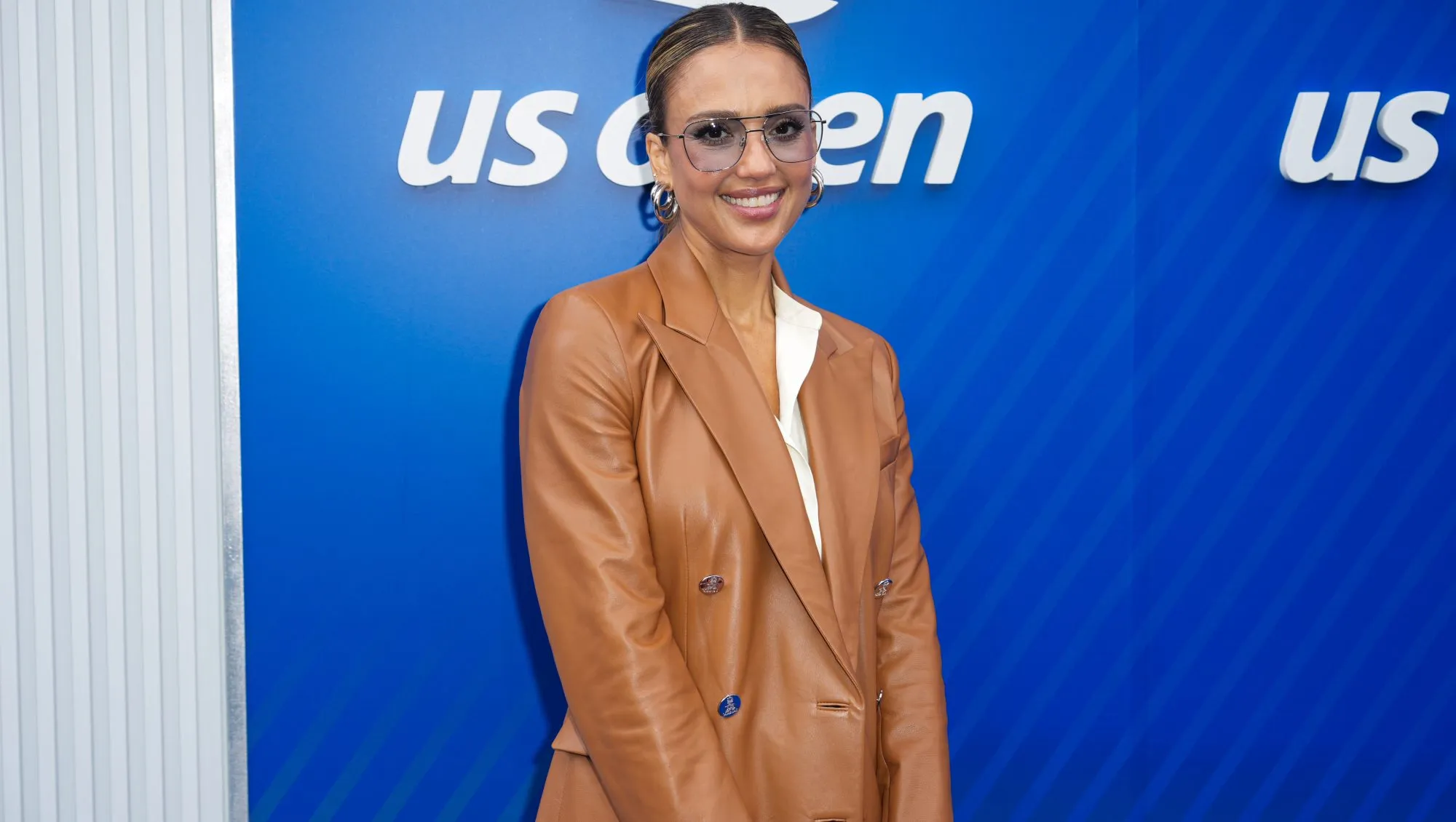 NEW YORK, NEW YORK - SEPTEMBER 07: Jessica Alba attends the US Open Tennis Championship at the USTA Billie Jean King National Tennis Center on September 07, 2025 in New York City. (Photo by John Nacion/Getty Images)