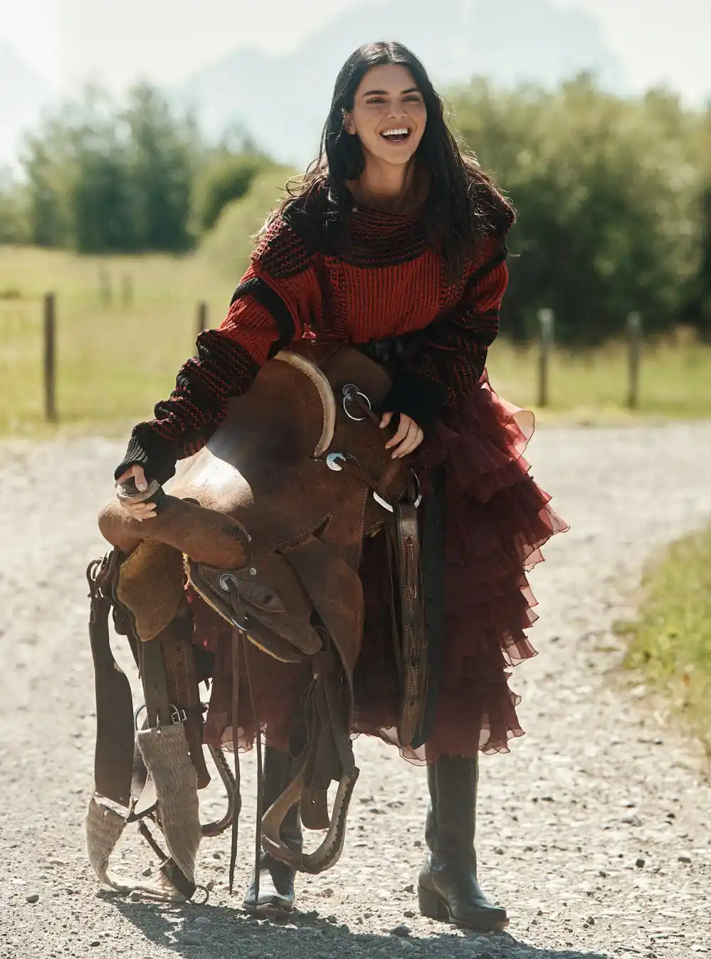 Kendall Jenner and Gigi Hadid Saddle Up for Glamorous Western-Themed 'Vogue' Cover Shoot