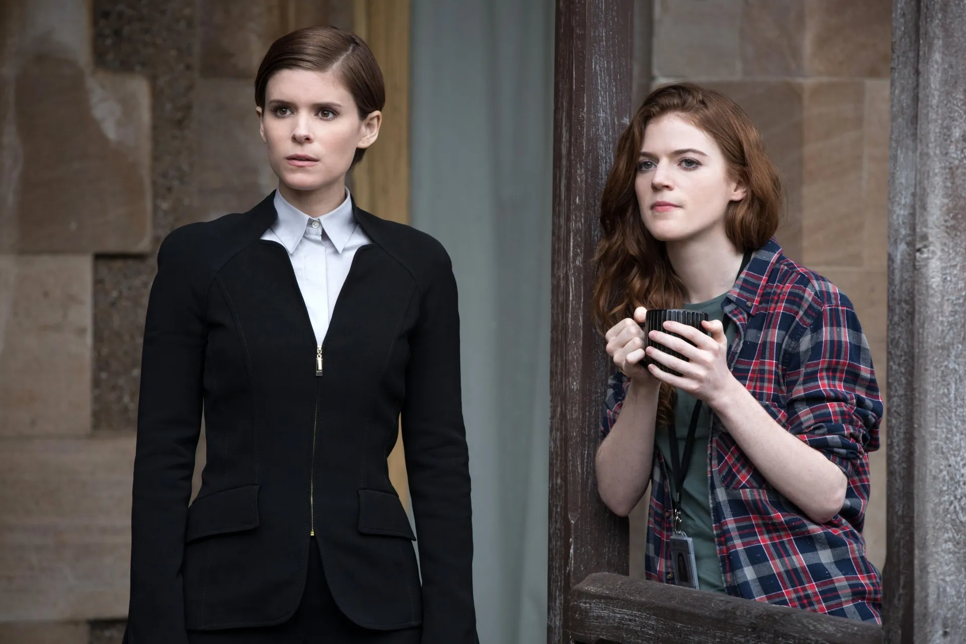 Kate Mara and Rose Leslie in Morgan
