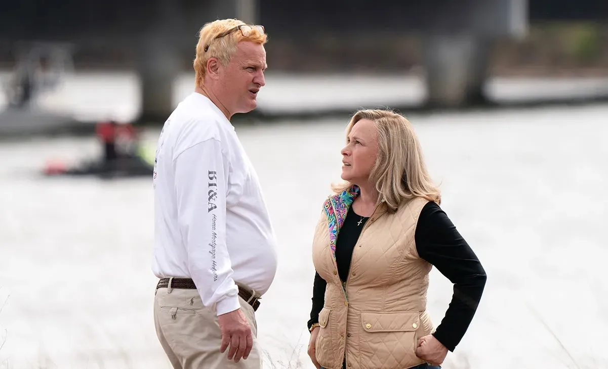 Jason Clarke and Patricia Arquette in Murdaugh: Death of the Family