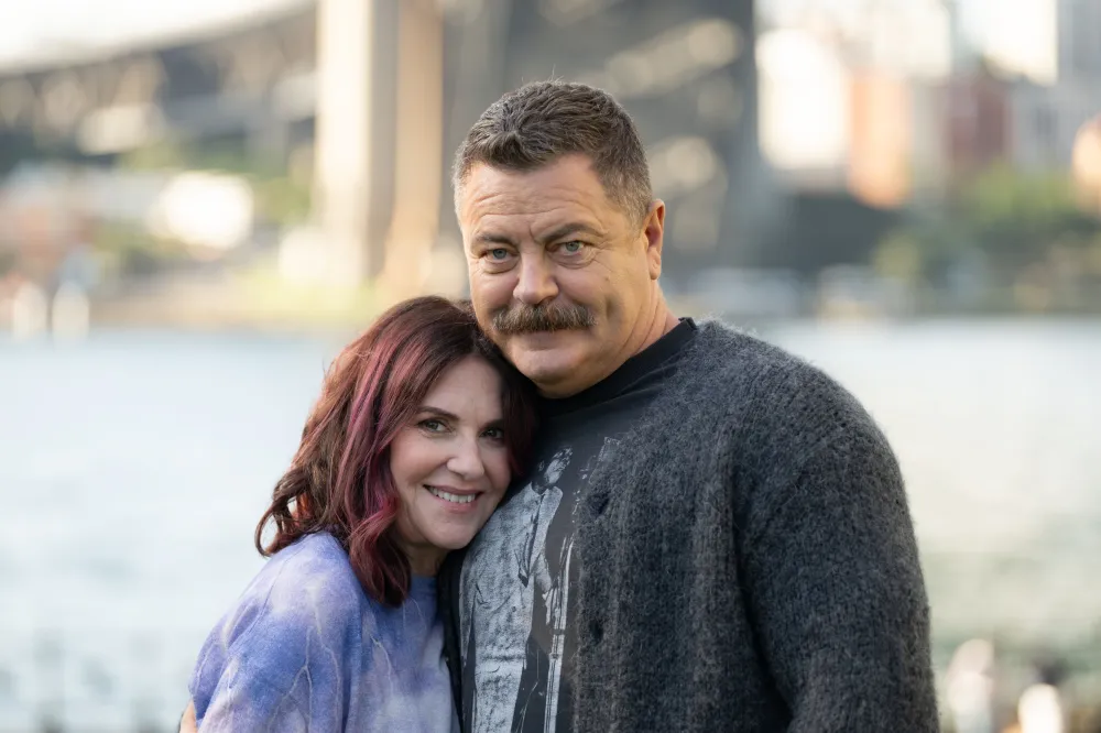 Nick Offerman and Megan Mullally
