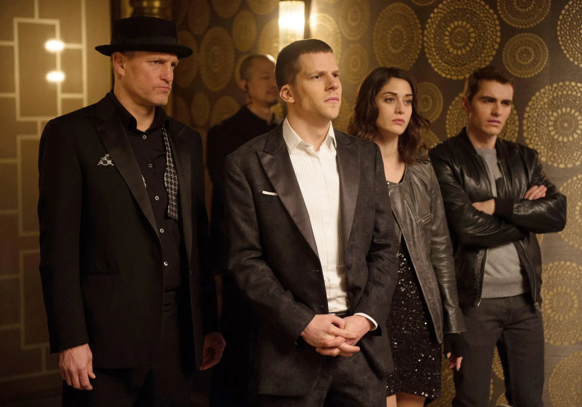Woody Harrelson, Jesse Eisenberg, Lizzy Caplan and Dave Franco in Now You See Me 2