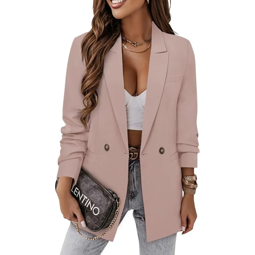 Crazy Grid Notched Lapel Blazer