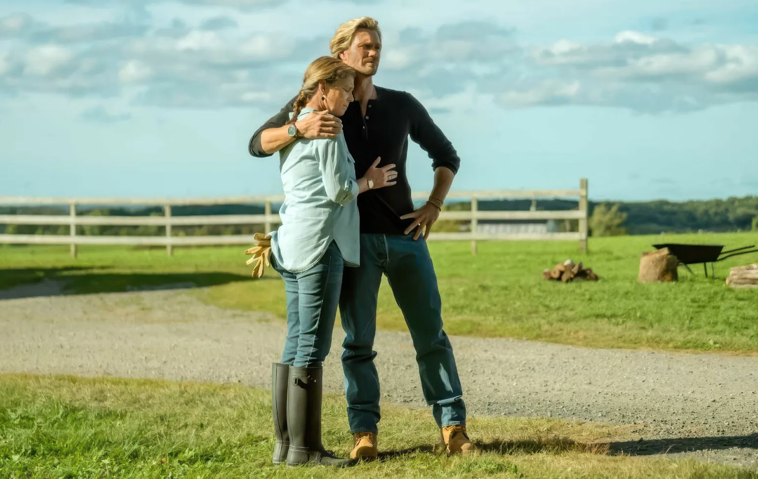 Torri Higginson and Chad Michael Murray in Sullivan's Crossing season 3