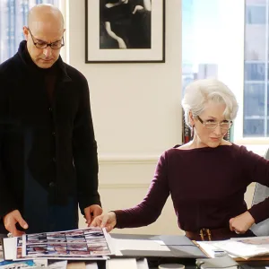 Stanley Tucci and Meryl Streep in The Devil Wears Prada