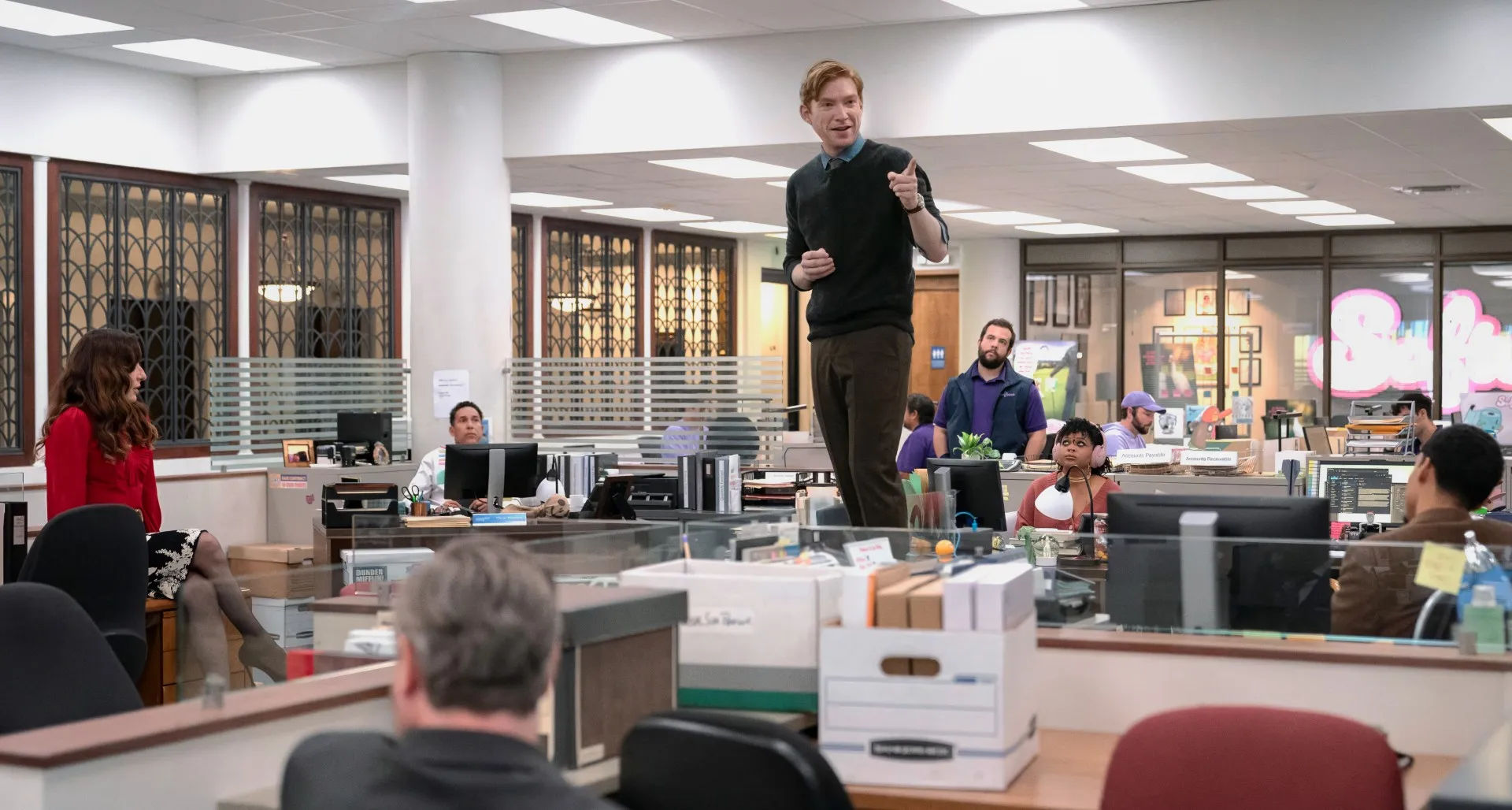 The cast of The Paper