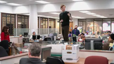 The cast of The Paper