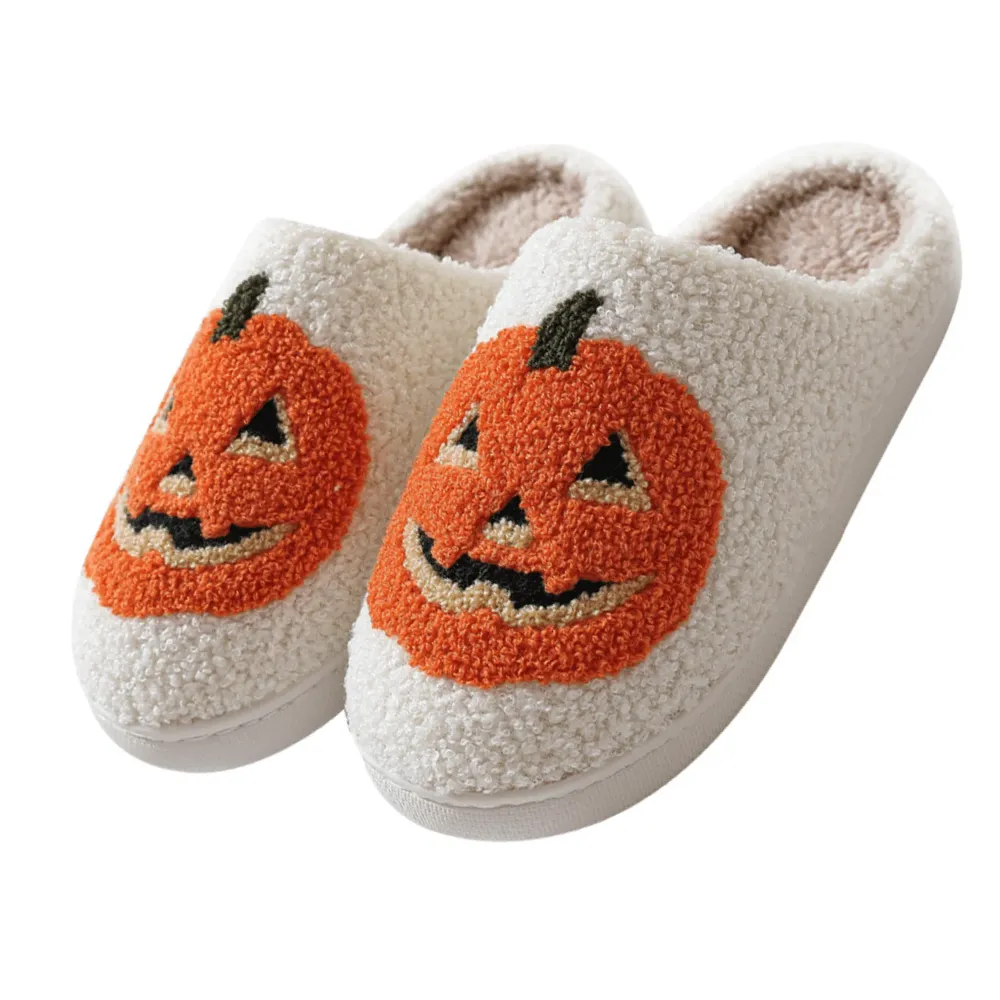 jack-o'-lantern slippers