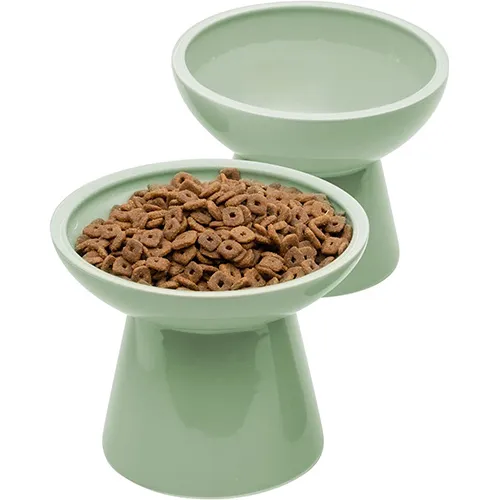 CEEFU ELEVATED CERAMIC CAT BOWLS