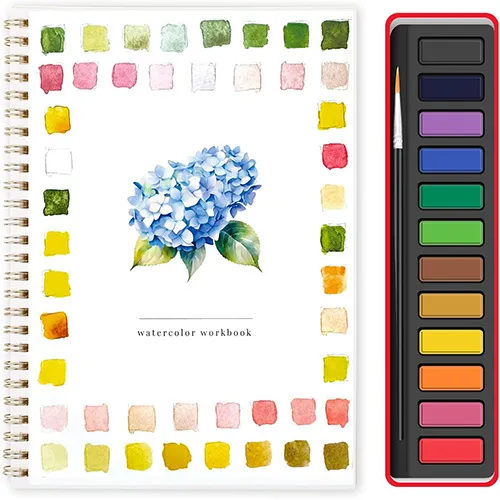 Anrui Watercolor Workbook With Paint and Brush Set