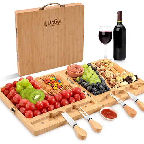 Utcg Bamboo Folding Charcuterie Board
