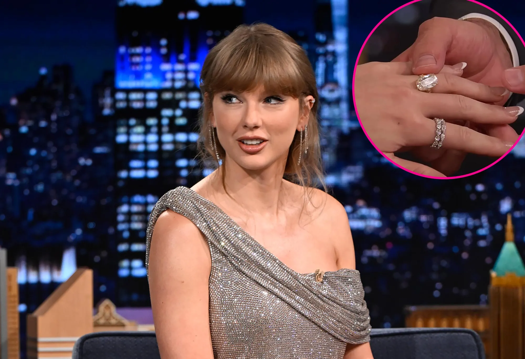 All About Taylor Swift s Diamond Wedding Bands Sentimental Meaning Behind the Pop Star s Two Ring Stack Revealed GettyImages 2239238130 PROMO
