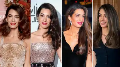 NEW YORK, NEW YORK - SEPTEMBER 29: Amal Clooney attends the Clooney Foundation For Justice Inaugural Albie Awards at New York Public Library on September 29, 2022 in New York City. (Photo by Dimitrios Kambouris/Getty Images for Albie Awards) LONDON, ENGLAND - MAY 15: Amal Clooney attends the "Catch 22" UK premiere at the Vue Westfield on May 15, 2019 in London, United Kingdom. (Photo by Karwai Tang/WireImage) NEW YORK, NEW YORK - SEPTEMBER 26: Amal Clooney arrives for the Albie Awards on September 26, 2024 in New York City. (Photo by Gotham/GC Images)