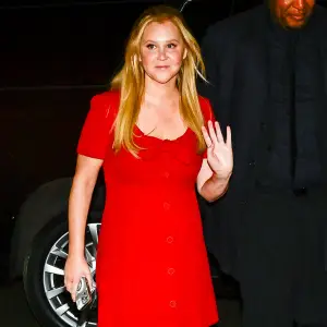 Amy Schumer Shows Off Weight Loss in Red Mini Dress