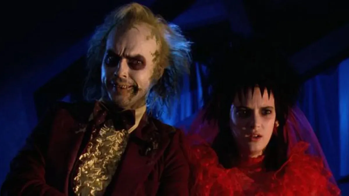 Michael Keaton and Winona Ryder in Beetlejuice