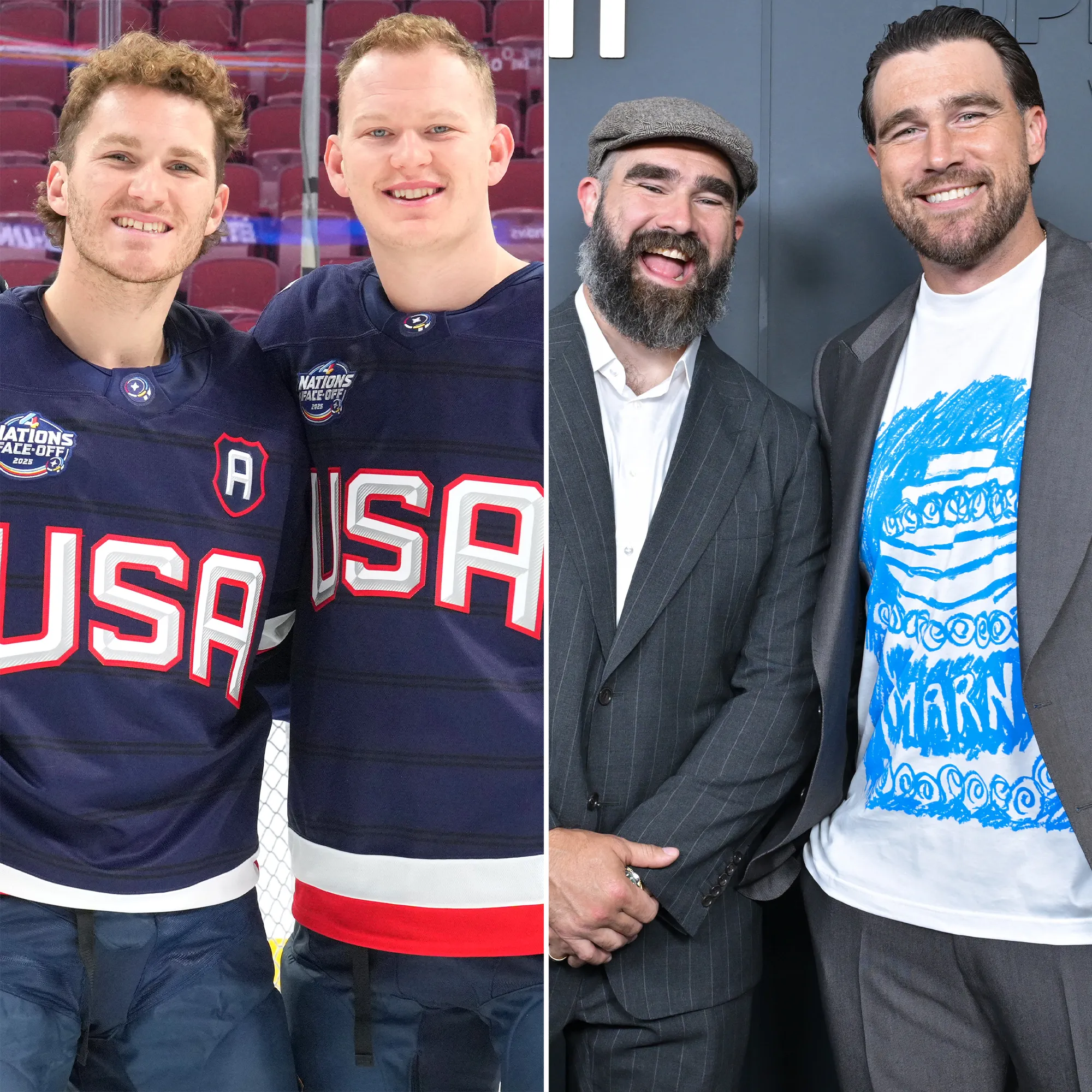 Brady Tkachuk Jokes He and Brother Matthew Wouldn t Stand a Chance in Fight With Kelce Brothers