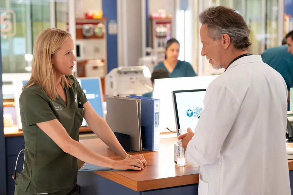 Chicago Med Steven Weber Calls Archer and Hannah Baby Plot Twist Gutsy