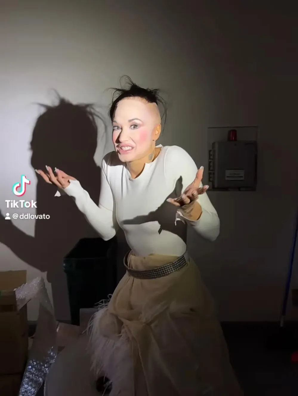 Demi Lovato Hilariously Dresses Up as Her Meme Poot for Halloween 001