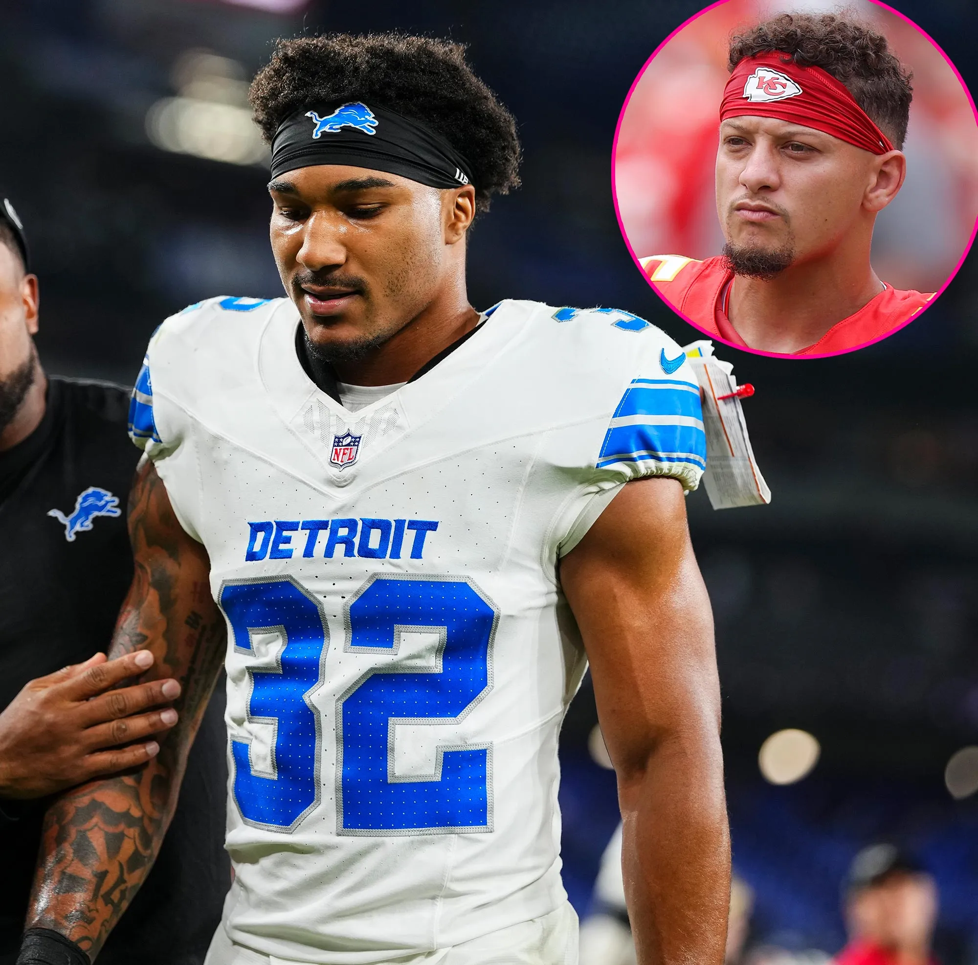 Detroit Lions Brian Branch Got Baptized During His Suspension for Fight Involving Patrick Mahomes Chiefs GettyImages 2237299049 2235426936