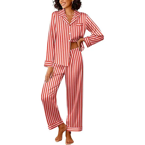 EKOUAER WOMEN&rsquo;S SILK SATIN PAJAMA SET