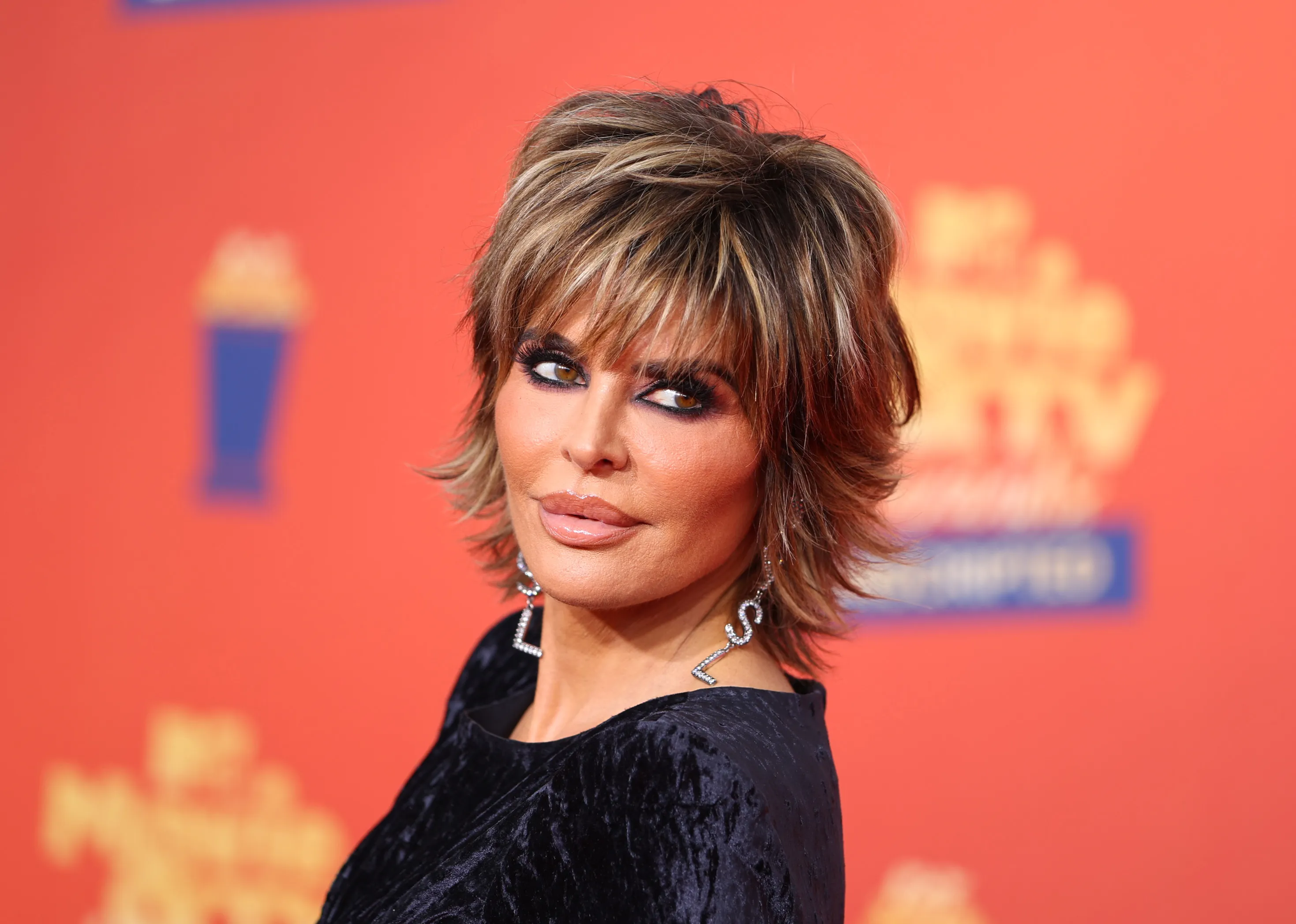 In this image released on June 5, Lisa Rinna attends the 2022 MTV Movie & TV Awards: UNSCRIPTED at Barker Hangar in Santa Monica, California and broadcast on June 5, 2022.