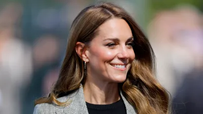 Catherine, Princess of Wales arrives for a visit to Sudbury Silk Mills on September 11, 2025 in Sudbury, England. The Princess of Wales is visiting mills in Sudbury and Cuxton today as she celebrates British creativity and craftsmanship.